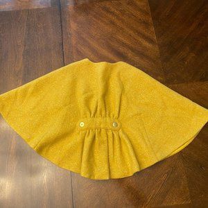 Mustard Yellow and Gold Little Girls Cape 4T - Unique & Classy!